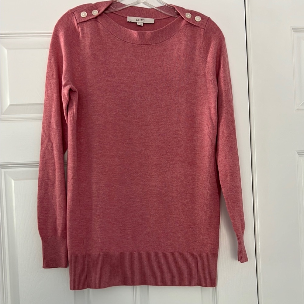 LOFT Women's Pink Sweater